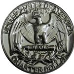 A beautiful example of a proof coin.  Notice the deep mirror-like reflectivity of the surface and the detail in the strike.
