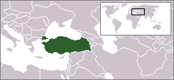 Location of Turkey